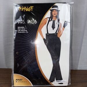 Spirit Halloween Cosplay Mrs. Mob Gangster Costume Party Adult Medium 8-10